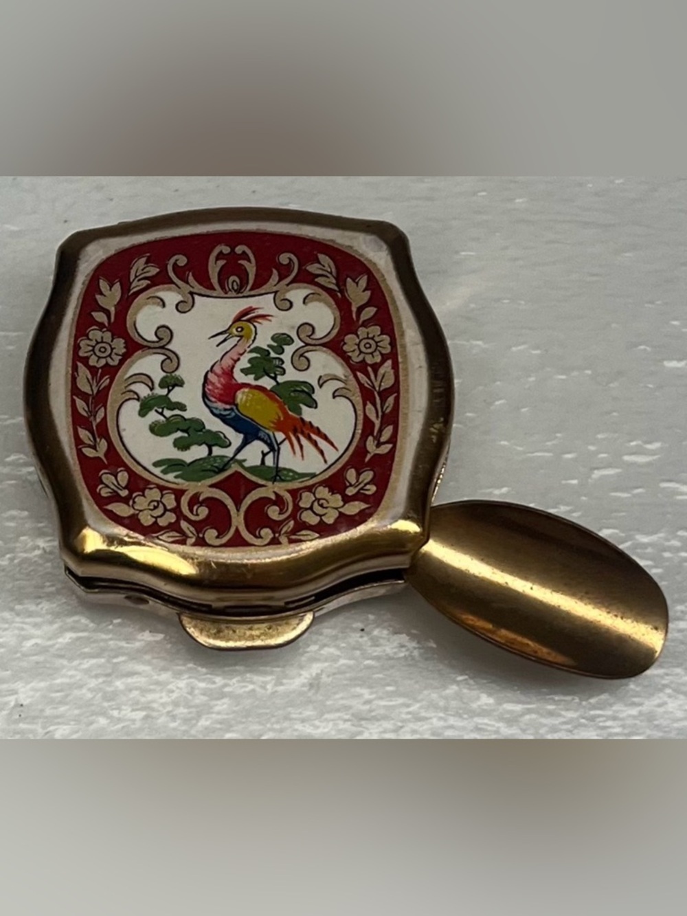 Vintage Stratton Women's Pocket Ashtray Bird of Paradise  Ladies' Accessory